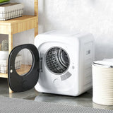 HOMCOM 4kg Vented Tumble Dryer, 800W Compact Freestanding Dryer with 5 Drying Modes and Touch Controls, White
