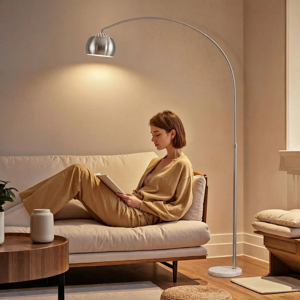 HOMCOM Arc Floor Lamp for Living Room