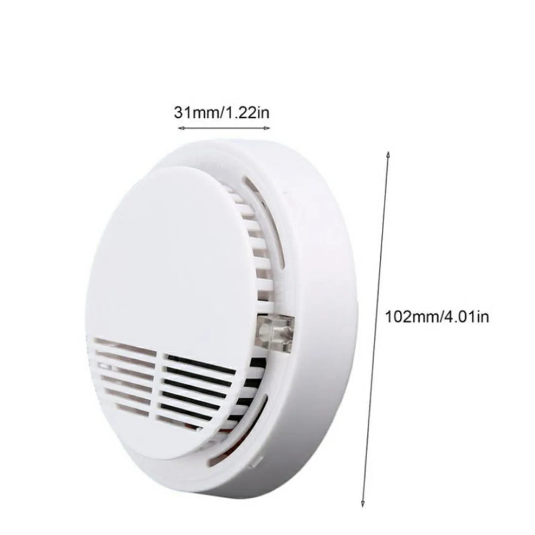 2 Pack Photoelectric Smoke Alarm Detectors with Test Button – Battery Included Home Fire Safety Sensors