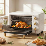 HOMCOM 21L Mini Countertop Oven with Adjustable 100–230°C Temperature and 60-Minute Timer – Compact Oven, White