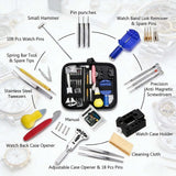 147 Piece Watch Repair Tool Kit with Case Opener, Spring Bar Tools & Tweezers – Watchmaker Set in Nylon Case