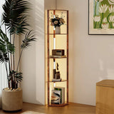 HOMCOM 4-Tier Corner Floor Lamp
