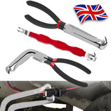 3 Piece Electrical Connector Disconnect Pliers Set – 60° Curved Metal Plug Removal Tools for Cars