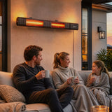 Outsunny 3000 W Wall-Mounted Electric Infrared Patio Heater, 9 Heat Settings, 24 H Timer, IP65 – Black