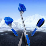 3-Piece Wheel and Tyre Cleaning Brush Set – Soft Bristle Alloy Wheel Cleaner for Cars and Bikes, Blue