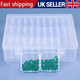 Bead Organiser Box with 30 Clear Mini Compartments and Hinged Lid – Craft, Jewellery and Small Parts Storage