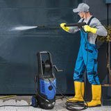 Outsunny 2200W High Pressure Washer, 170 Bar, with Adjustable Nozzle, 6m Hose and Snow Foam Bottle, Blue
