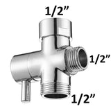 Stainless Steel Handheld Bidet Sprayer Set – Toilet Shower Head with 1.5m Hose, T-Valve and Thread Adapters, Silver