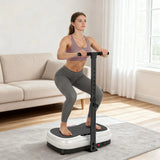 SPORTNOW Vibration Plate with Adjustable Removable Handle, 3 Preset Modes & 50 Speeds – Home Fitness Machine