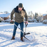 Outsunny Heavy-Duty Snow Shovel with Assist Handle, 45cm Wide Blade & Detachable Aluminium Handle – Snow Pusher
