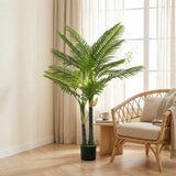 HOMCOM Artificial Palm Tree with 16 PEVA Leaves