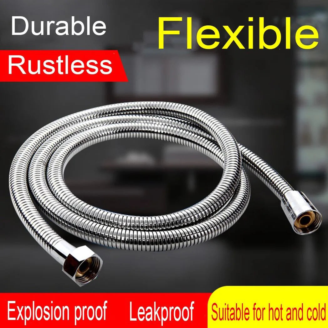 Shower Hose 3m Chrome | Shower Hose Flexible | Hose for Shower Stainless Steel