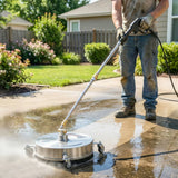 Outsunny 3600 PSI Pressure Washer Surface Cleaner, 33cm Stainless Steel, 4 Wheels – Driveways and Patios