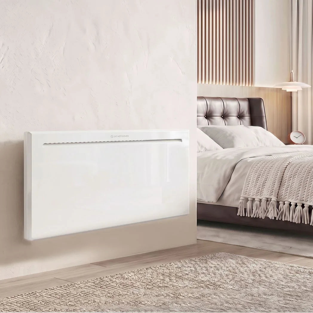 HOMCOM 2000W Smart WiFi Panel Heater with Weekly Timer & Anti-Frost – Wall Mounted or Freestanding, White