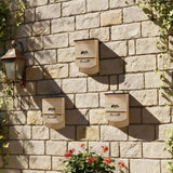 PawHut Bat Boxes, Pack of 3 Wooden Bat Houses with Hanging Hook – Garden Wildlife Roosts, Natural