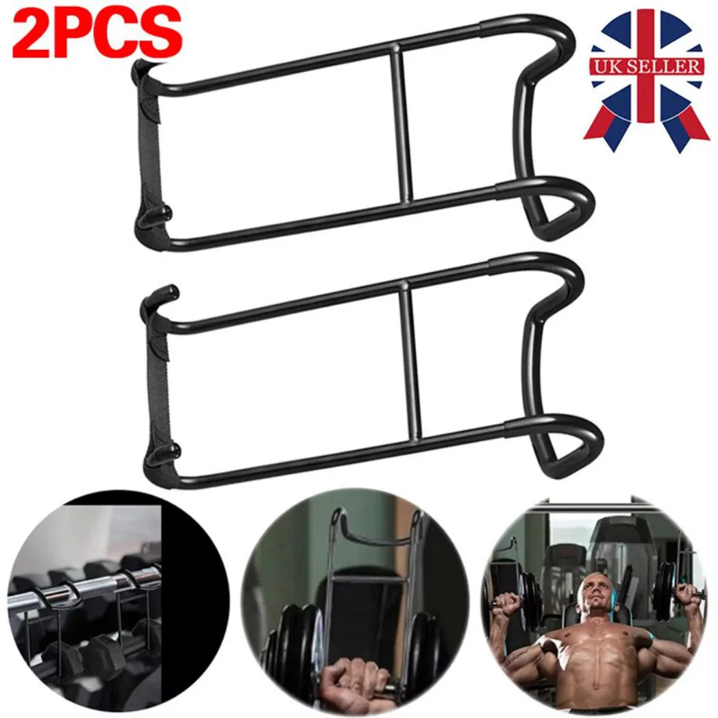 2pcs Dumbbell Spotter Hooks Hangers Safety Connector for Dumbbell Bench Press