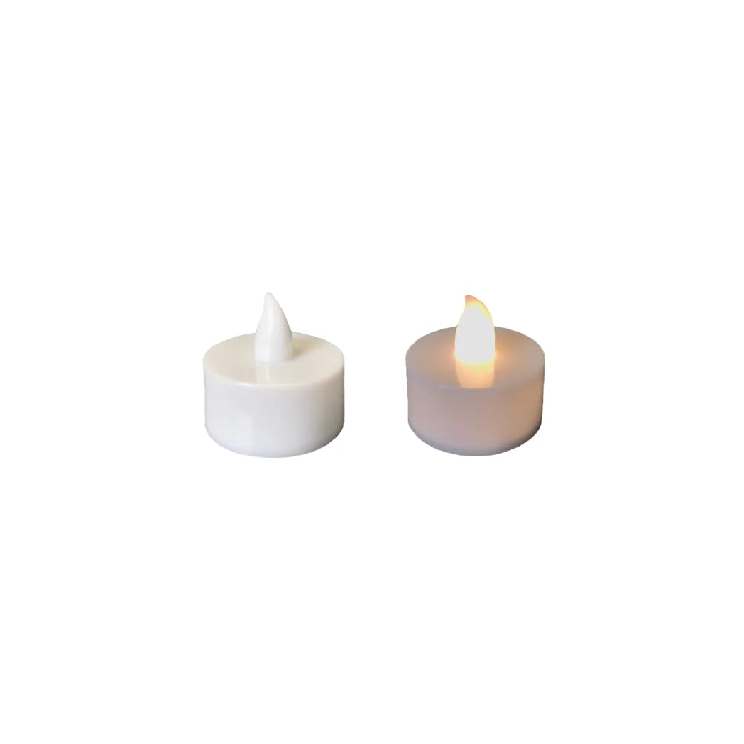 Flameless Plastic LED Tealight Candle – Home Decor Accent Lighting, White