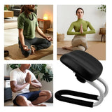 Adjustable Height Meditation Stool with Metal Frame & Cushioned Seat – Portable Prayer & Kneeling Bench for Yoga
