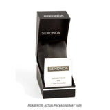 Sekonda Men's Dated Grey Dial Watch with Brown Leather Strap, 1828