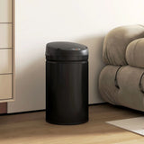 HOMCOM 30L Stainless Steel Sensor Bin with Soft-Close Lid – Touch-Free Kitchen Rubbish Bin, Black