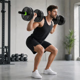 SPORTNOW 15kg 3-in-1 Adjustable Dumbbell & Barbell Set with EZ Curl Bar & Connecting Rod – Home Gym Weights, Green