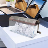 Portable A6 Manual Paper Hand Shredder with 3mm Straight Cut – Home Office Document Shredder