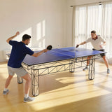 SPORTNOW 9ft Folding Table Tennis Top with Net & Foam Padding – Ping Pong Conversion Top, Blue