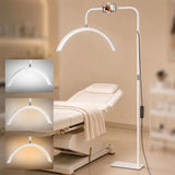 HOMCOM Half Moon Beauty Floor Lamp, Dimmable – White