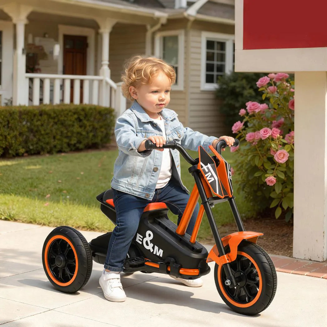 AIYAPLAY Kids Tricycle Baby Trike with Steel Frame – 3 Wheel Toddler Balance Bike for Indoor & Outdoor, Orange