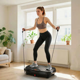 SPORTNOW Vibration Plate with 120 Speed Levels, 5 Programmes & Resistance Bands – Quiet Home Workout Machine