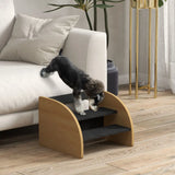 PawHut 3-Step Dog Stairs with Side Panels & Non-Slip Feet – Pet Steps for Sofa and Bed, Small Puppies