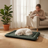 PawHut Waterproof Foldable Dog Bed Mat with Anti-Slip Base – Machine Washable, 90 x 60 x 5 cm