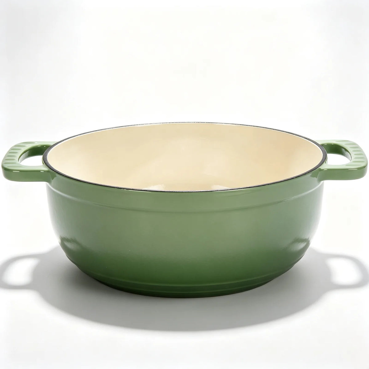 Enamelled Cast Iron Dutch Oven, 6QT (5.7L) with Lid & Two Silicone Gloves – Casserole Pot, Gradient Red