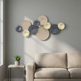 HOMCOM 3D Hand-Painted Metal Wall Art