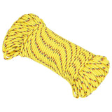 vidaXL Multipurpose Utility Rope 4 mm 25 m Yellow PP 105 kg Max Load