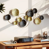 HOMCOM Multi-Disc Metal Wall Art