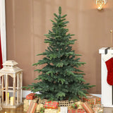 HOMCOM 5ft Artificial Christmas Tree with 772 Realistic Branches and Metal Stand – Easy Assembly, Green