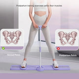 5-in-1 Folding Ski Machine & Hip Leg Exerciser with Counter & Tension Ropes – Home Core Trainer, Purple