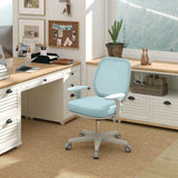 Vinsetto Mesh Back Office Chair with 44–56cm Adjustable Height, Swivel Seat & Castors – Light Green
