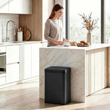 HOMCOM 40L Sensor Bin with Soft-Close Lid – Stainless Steel Automatic Touchless Motion Sensor Kitchen Bin, Black