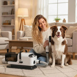 PawHut 5-in-1 Dog Grooming Kit with Vacuum, Dryer and Clipper – 1.8L Canister, 4 Adjustable Blow Temperatures