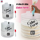Acrylic Cake Mould Set, 2 Adjustable Round Mousse Cake Rings with Brush – Baking Tool for 6-10 Inch Cakes