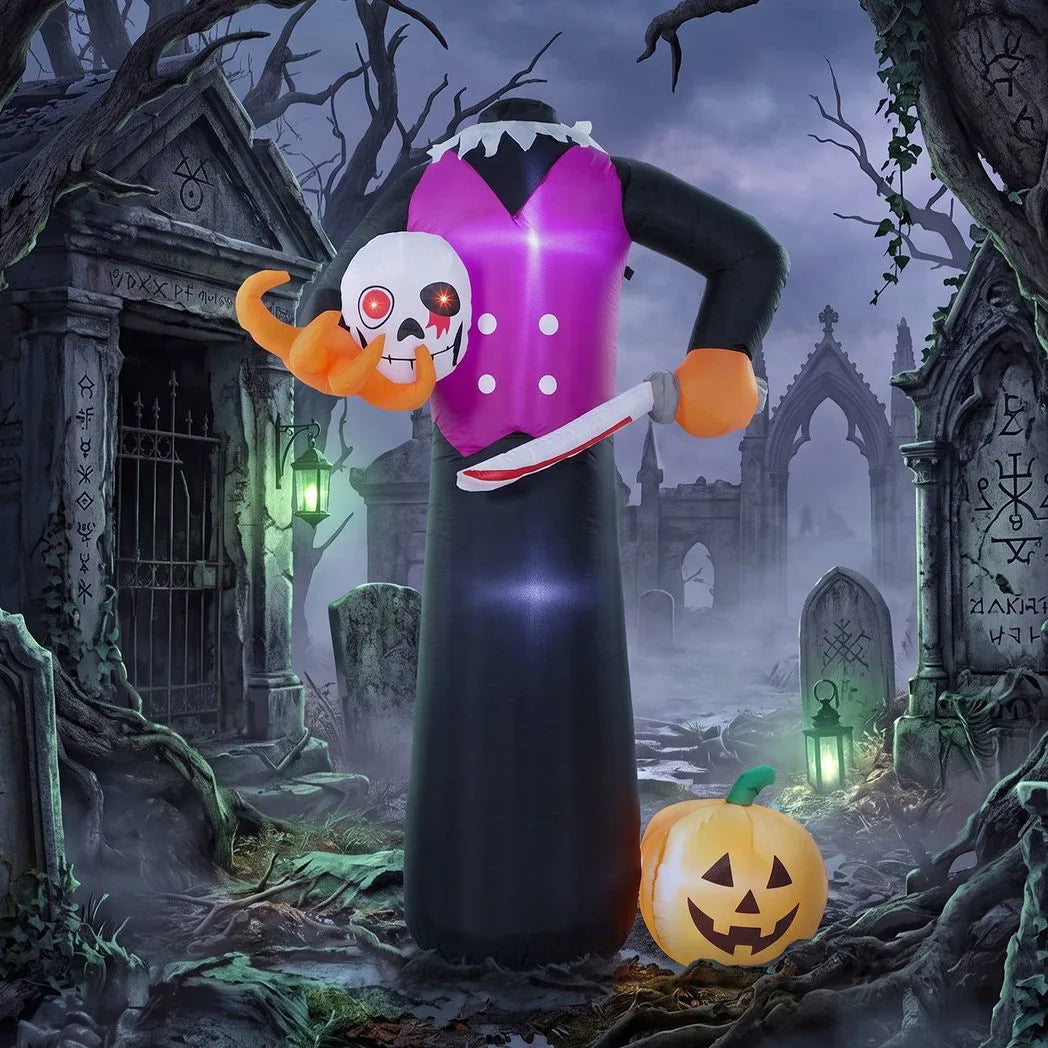 Outsunny 6 FT Halloween Inflatable Headless Skeleton
