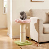 PawHut Flower Cat Tree with Thick Sisal Scratching Post, Dangling and Spring Balls – Compact Activity Centre