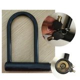 Heavy Duty U-Shaped Bike Lock with 2 Keys & Mounting Bracket – Zinc Alloy Anti-Theft Lock for Bicycles & Scooters