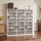 HOMCOM 1032 CD / 594 DVD Media Storage Unit with 24 Compartments & 18 Adjustable Shelves – Blu-ray Shelf Tower, White