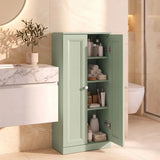 HOMCOM Narrow Bathroom Cabinet with 2 Doors & 4 Tiers – Slim Freestanding Storage Cupboard