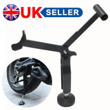 Portable Motorcycle Wheel Lift Stand for Front and Rear Wheels – Foldable Lever Design, Black