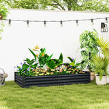 Outsunny 180 x 90cm Galvanised Steel Raised Planter