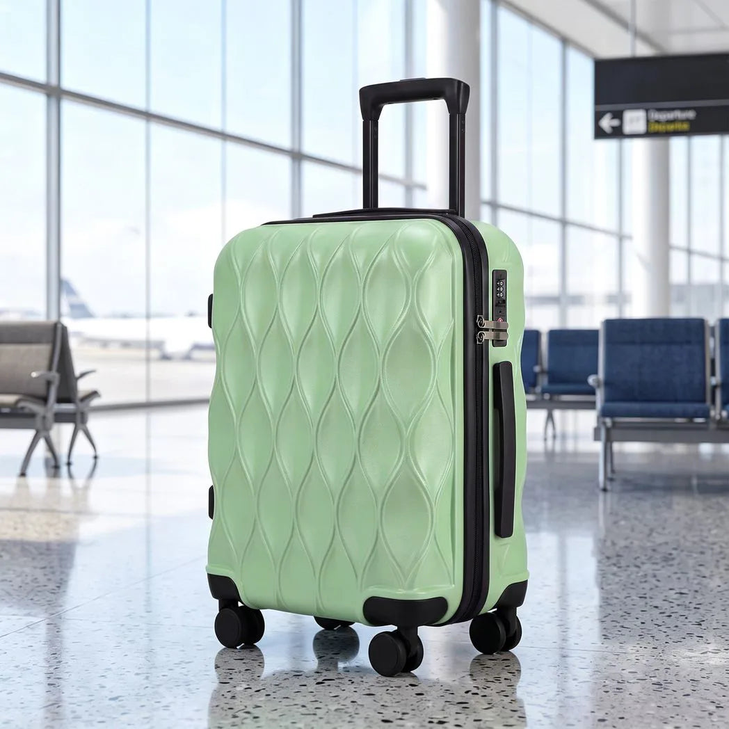 HOMCOM 20 Inch Cabin Suitcase with TSA Lock & 360° Spinner Wheels – 41L ABS Hard Shell Carry-On Luggage, Green